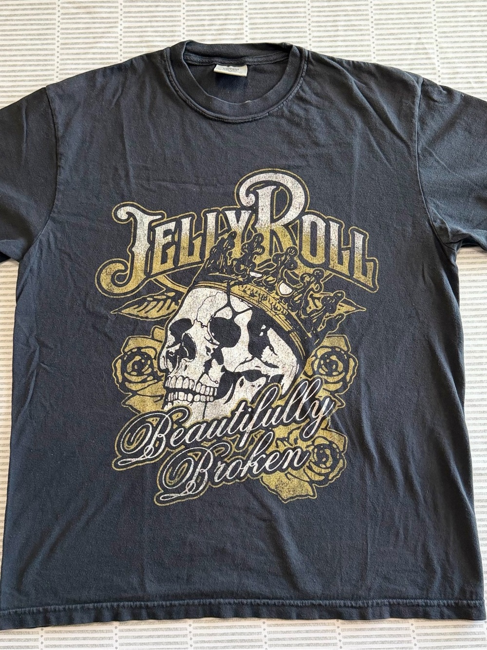Jelly Roll Beautifully Broken Album Art Graphic‎ Tee with Size Medium